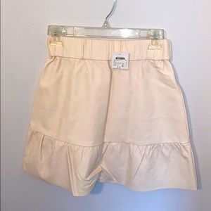 fake leather pink skirt